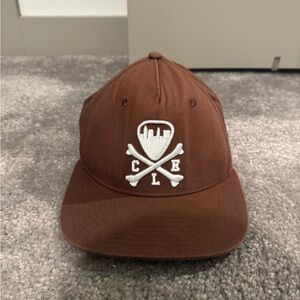 Brown Baseball Cap with Embroidered Logo